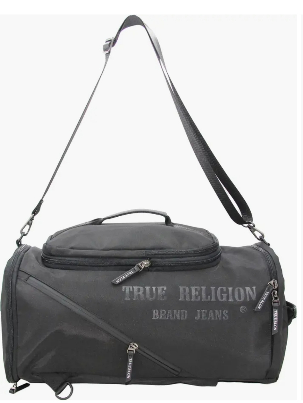 True Religion Switch Convertible Duffel Backpack In All Black